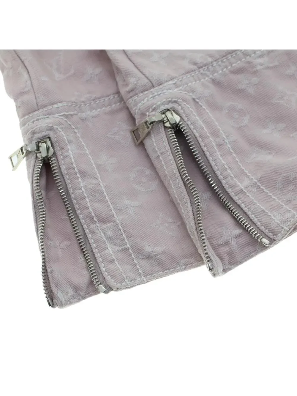 Louis Vuitton Denim Capri Pants 38 Pink #344074L79B